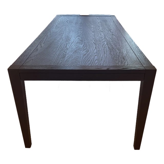 Contemporary Black Oak Dining Table For Sale