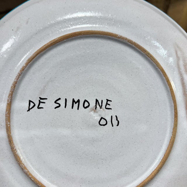 1960s Desimone Art Pottery Set Seven Assorted Plates Italy | Chairish