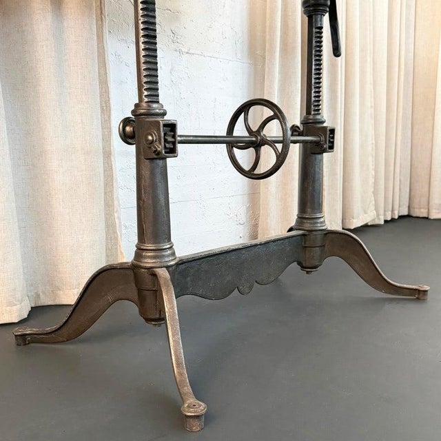 Antique Gunmetal Cast Iron and Pine Drafting Table by Keuffel & Esser For Sale - Image 12 of 14