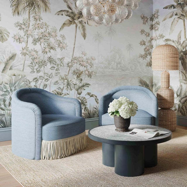 Introducing the Pamela Tassel Lounge Chair, a grandmillennial dream come true, available in luxurious Cream Boucle or...