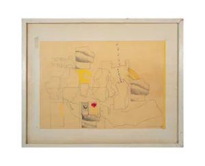 Gustavo Carbo-Berthold, Figurative Abstract Study, 1960s, Graphite & Ink on Paper