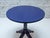Postmodern Navy Blue Lacquered Wood Pedestal Side Table, 1980s For Sale - Image 6 of 14