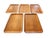 Mid-Century Modern 1960s Japanese Bent Teak Wood and Lacquer Trays, Set of 5 For Sale - Image 3 of 11