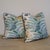 Brunschwig & Fils Brunschwig & Fils Riviere Aqua Pillows With Blue Cord For Sale - Image 4 of 6