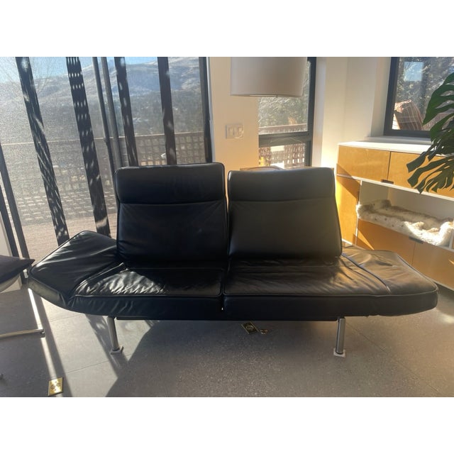 1990s De Sede Ds 450-2 Twist Sofa - Black Leather For Sale - Image 5 of 15