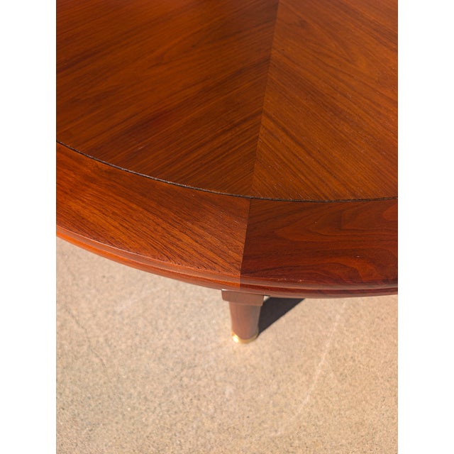 Mid Century Modern Round Walnut Coffee Table by Heritage, C1960s For Sale In Los Angeles - Image 6 of 13