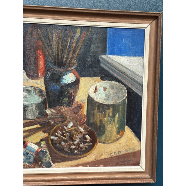 C.A.P., Still Life, 1936, Oil on Canvas, Framed For Sale - Image 9 of 15