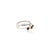 Contemporary Boho Tiger’s Eye & Zircon Double Band Ring in 925 Silver, Size 8.5 For Sale - Image 3 of 11