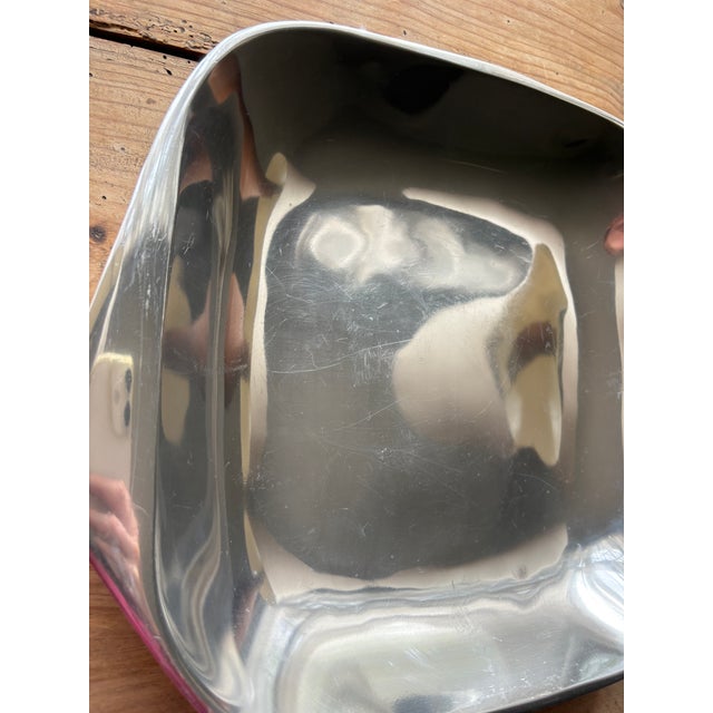 Vintage Nambe #515 Sculptural Aluminum Serving Bowl For Sale - Image 11 of 14