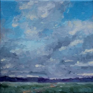 Nevada Cloudscape, Landscape Oil Painting