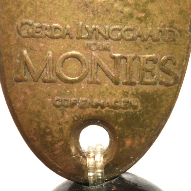 Monies Vintage Gerda Lynggaard for Monies Necklace Black Ebony & Wood Dyed Horn For Sale - Image 4 of 5