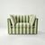 Not Yet Made - Made To Order Sophie Conran Coco Loveseat - Spring Green Wide Stripes with Knife Edge Cushion For Sale - Image 5 of 5