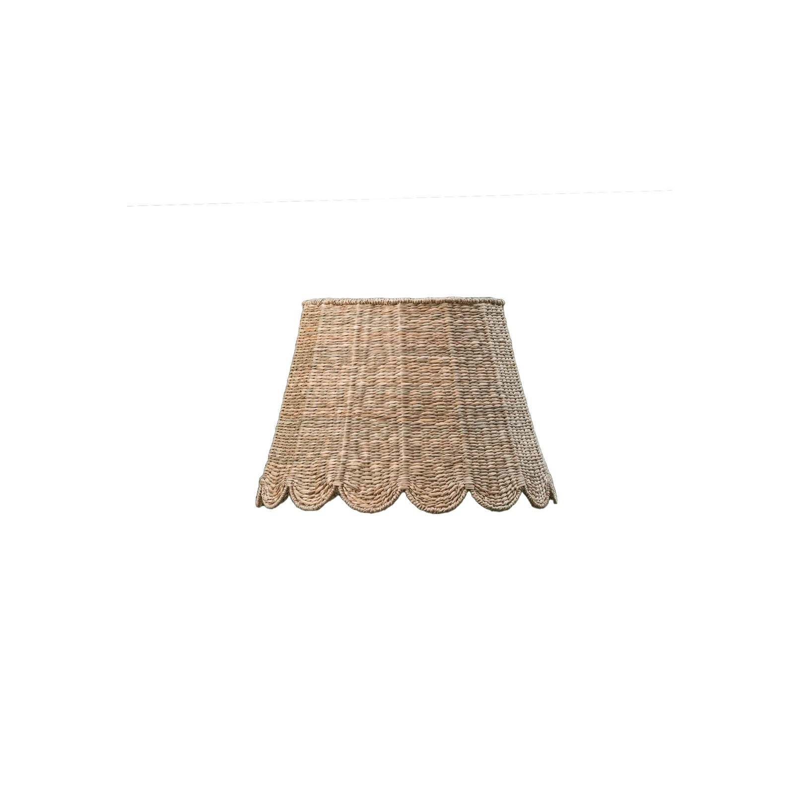 Scalloped Lamp Shade in Seagrass, 18" Chairish