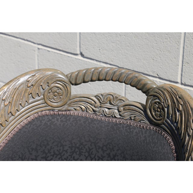 Pair of Italian Style Carved Wood Armchairs, 1990s For Sale In Los Angeles - Image 6 of 18