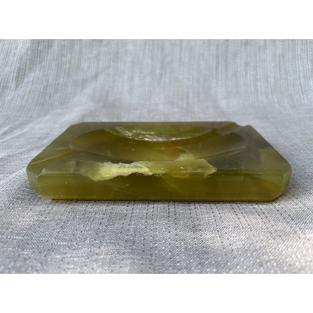 Stone Mid Century Green Marble Catchall Ashtray For Sale - Image 7 of 16