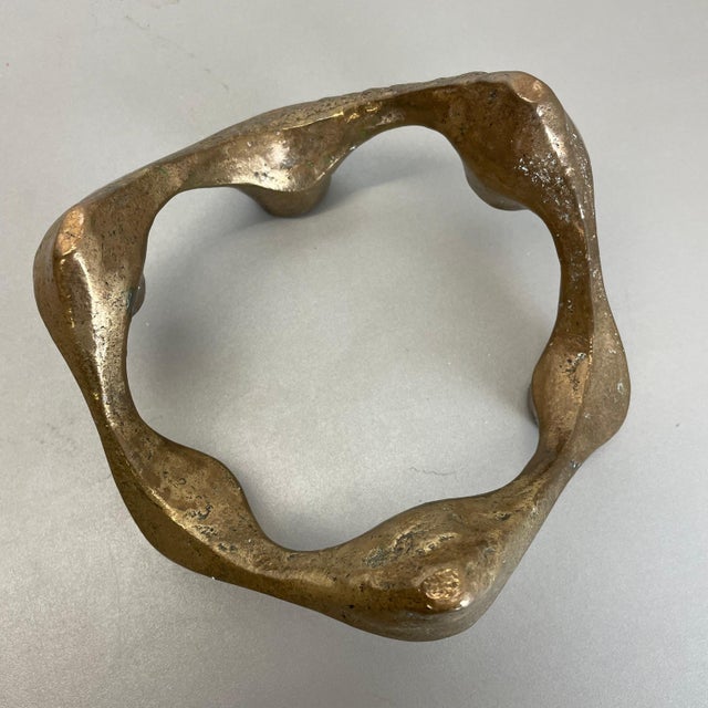 Mid-Century Brutalist Bronze Candleholder from Michael Harjes, Germany, 1960s For Sale - Image 17 of 18