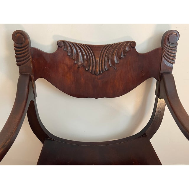 Late 19th Century Antique Scott Chair Co. Carved Mahogany Saddle Chair ...