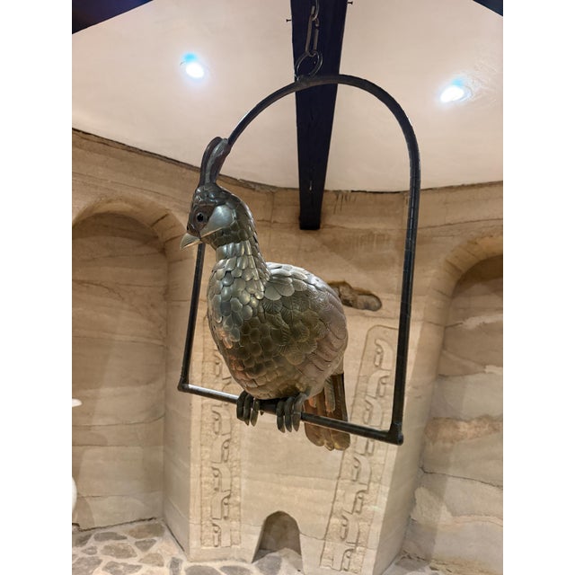 Sergio Bustamante Hanging Metal Parrot Sculpture, 1970s Mexico, Signed For Sale - Image 14 of 14