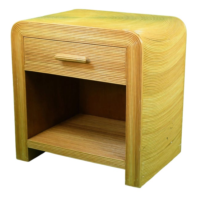 Late 20th Century Pencil Reed Crespi Style Nightstand For Sale