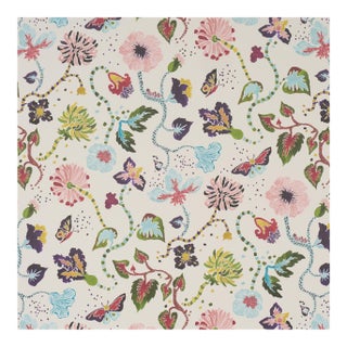 Sample - Schumacher x Happy Menocal Gloriette Wallcovering in Multi For Sale