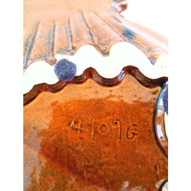 Auburn Vintage 1960's Pottery Shell Trinket Dish Catchall Coastal Nautical Beach House For Sale - Image 8 of 10