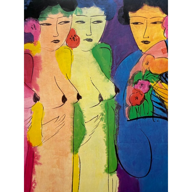Blue Joseph Pour La Maison, London Exhibition Poster from Walasse Ting, 1986 For Sale - Image 8 of 12