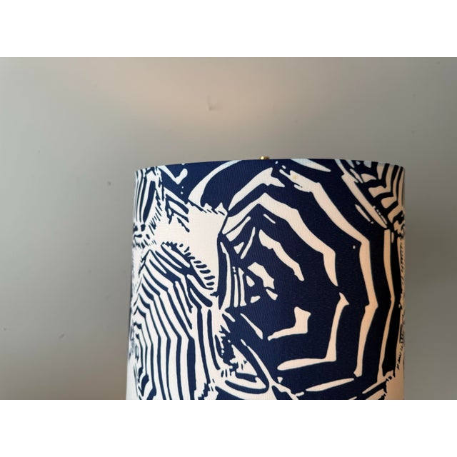 Metal Late 20th Century Nautical Brass Column Table Lamp For Sale - Image 7 of 10