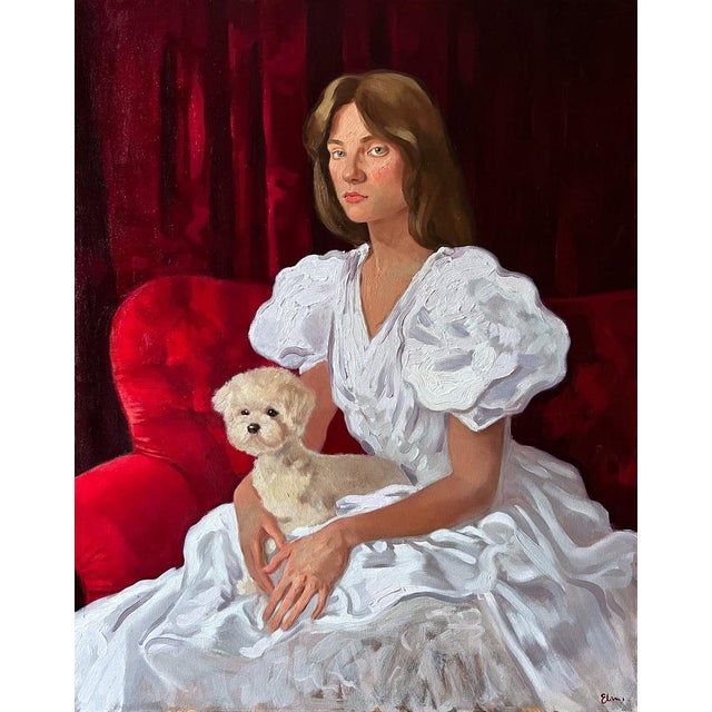 Elina Arbidane, Portrait of Woman, 2022, Oil on Canvas For Sale - Image 10 of 11