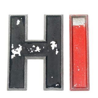 Vintage Industrial "H" and "I" Letters For Sale