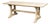 Rustic English 19th Century Natural Wood Farm Table with Trestle Base For Sale