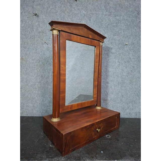 Wood 19th Century Empire Mahogany Dressing Table For Sale - Image 7 of 10
