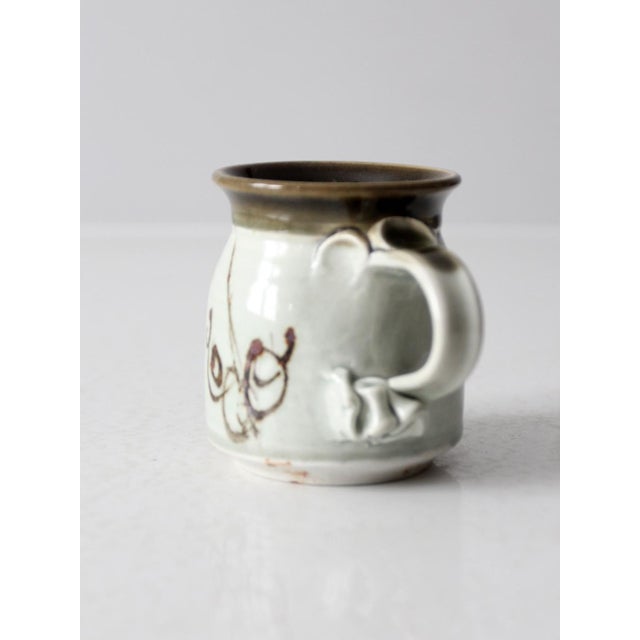 Vintage Studio Pottery Mug For Sale - Image 9 of 13