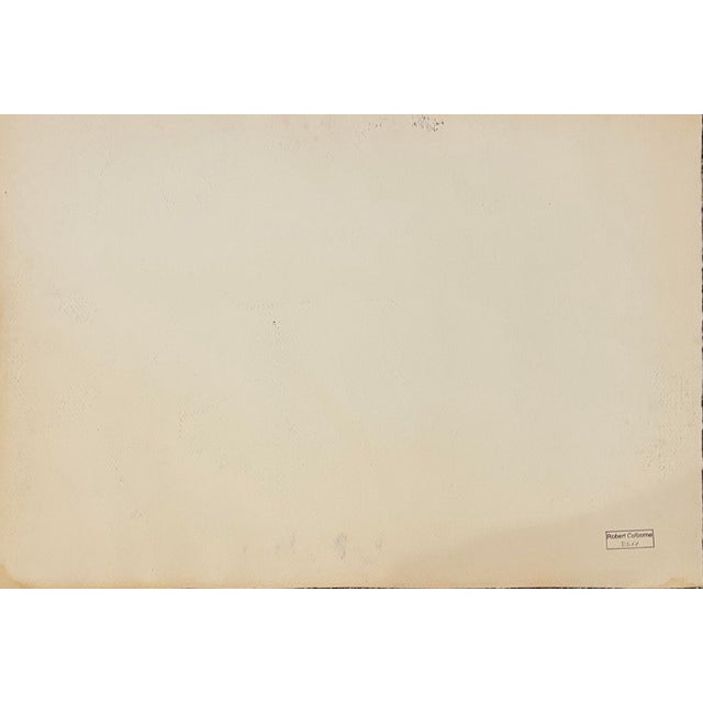1951 Robert Colborne Mid Century Modern Watercolor For Sale - Image 4 of 4