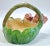 Realism Antique French Majolica Floral Basket Vase For Sale - Image 3 of 5