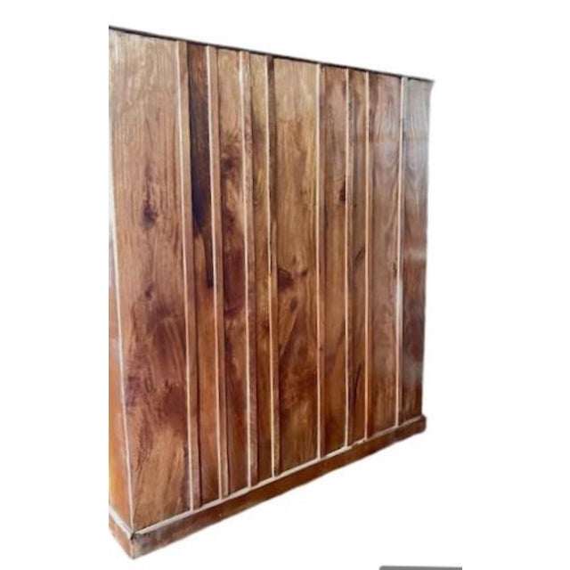 Rustic Solid Wood Repurposed Display Cabinet For Sale - Image 4 of 8