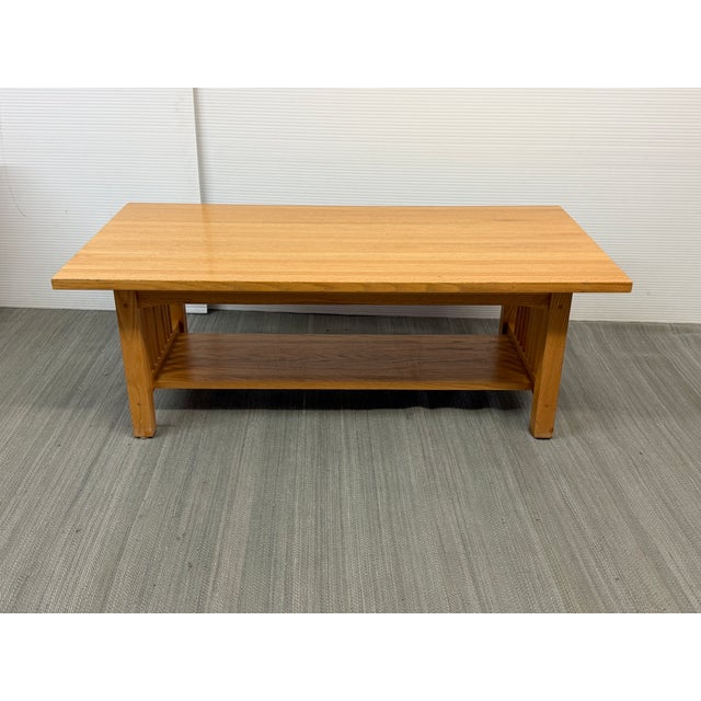 Design Plus Gallery presents a Mission Style Oak Coffee Table by Michael's Furniture Company. Inspired by the Arts and...