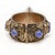 1900 - 1909 Antique Hungarian Silver Vermeil Enamel Chalcedony Seed Pearl Bangle For Sale - Image 9 of 10