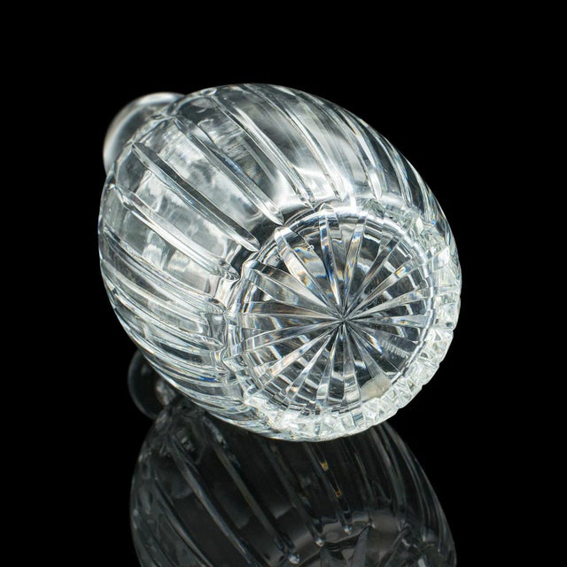 Transparent Vintage Port Decanter, English, Cut Glass, Liqueur, Spirit Vessel, Circa 1950 For Sale - Image 8 of 10