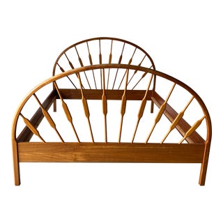 Mid-Century Queen Bed Frame by Jespersen For Sale