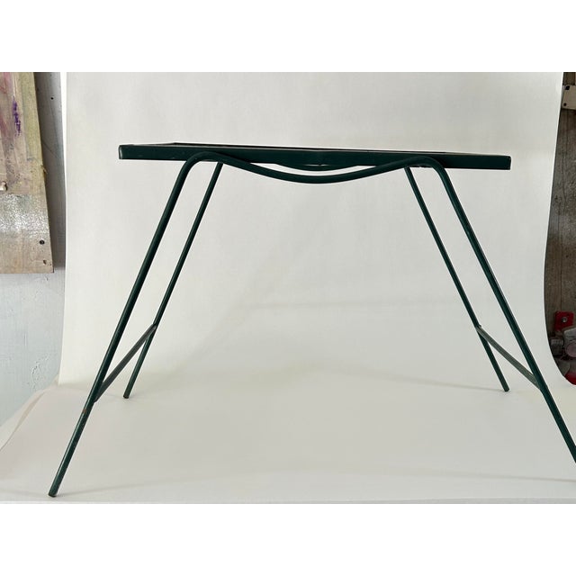 70's Midcentury Modern Mesh Top Outdoor Table For Sale - Image 9 of 9