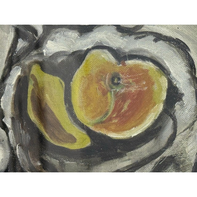 Early 21st Century Georges Braque Style Fruit Dish + Fruit Basket Painting For Sale - Image 5 of 12