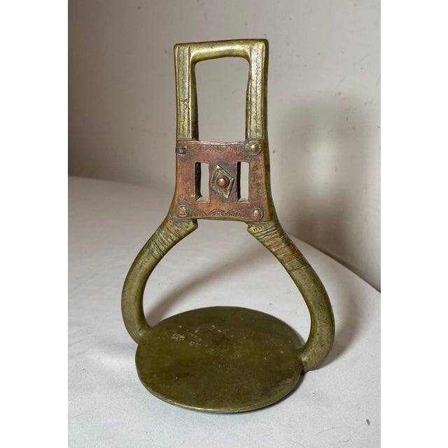 Up for sale is a rare antique 18th century copper and brass stirrup. It's made by hand out of thick brass and embellished...