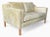 Tan Danish Modern Patinated Tan Leather Loveseat in the Style of Børge Moge For Sale - Image 8 of 18