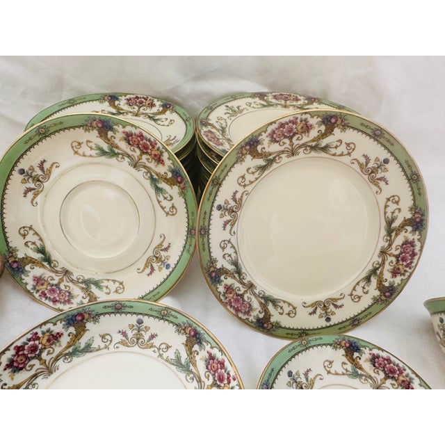 Vintage Black Knight "Hathaway" 34 Piece China Set For Sale In Palm Springs - Image 6 of 11