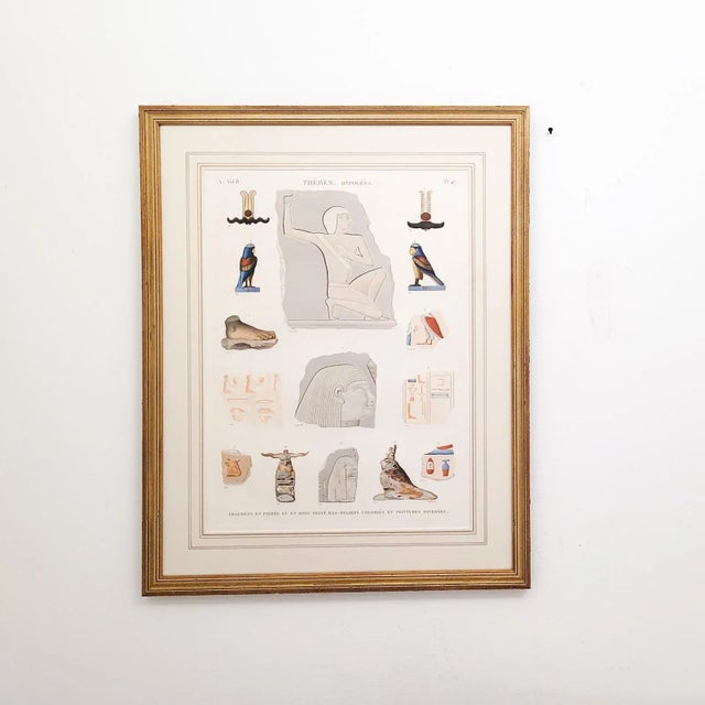 Circa 1810 Hand-Colored Engraving of Artifacts From Thebes For Sale In San Francisco - Image 6 of 6