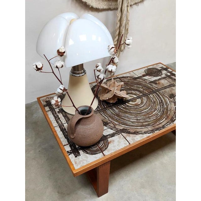 Vintage Danish Teak and Ceramic Coffee Table from Salontafel Keramiek Ox-Art Trioh, 1970s For Sale - Image 9 of 9