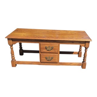 Pennsylvania House Two-Drawer Oak Petite Coffee Table For Sale