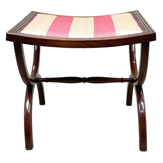 Regency Mahogany Curule Stool, 1810s For Sale - Image 6 of 11