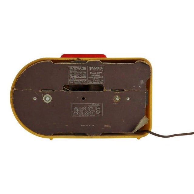 Vintage Fada Model 1000 Art Deco “Bullet” Catalin Radio, Signed, C1945 For Sale - Image 6 of 11