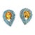 Not Yet Made - Made To Order Pear Shape Citrine and Blue Topaz Stud Earrings in 925 Silver, 2 Pieces For Sale - Image 5 of 5